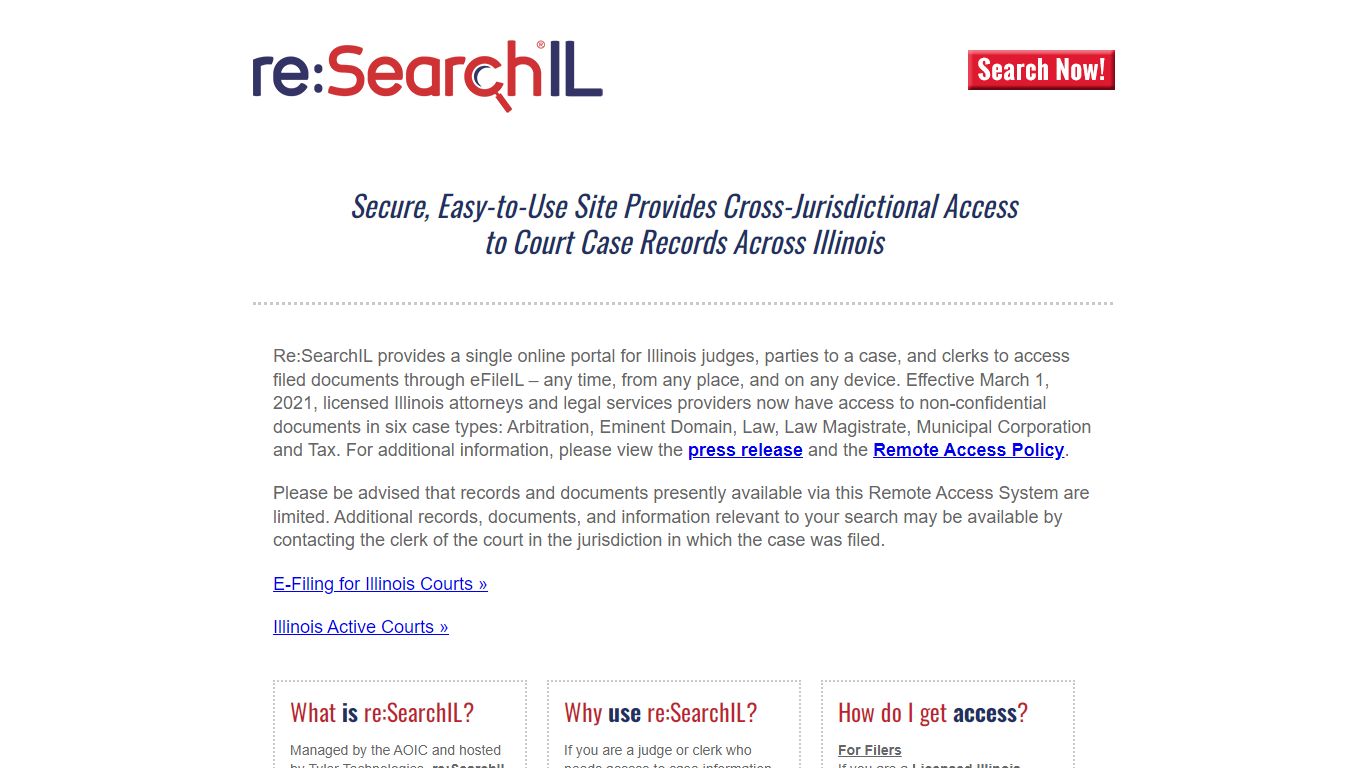 re:SearchIL | Cross-Jurisdictional Access to Illinois Court Cases